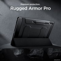 Чехол для планшета Spigen Rugged Armor Pro для Galaxy Tab S9 Ultra/Tab S8 Ultra (черный)