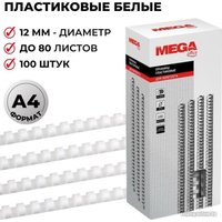 Пластиковая пружина для переплета ProMega Office A4 12 мм 100 шт 255087 (белый)