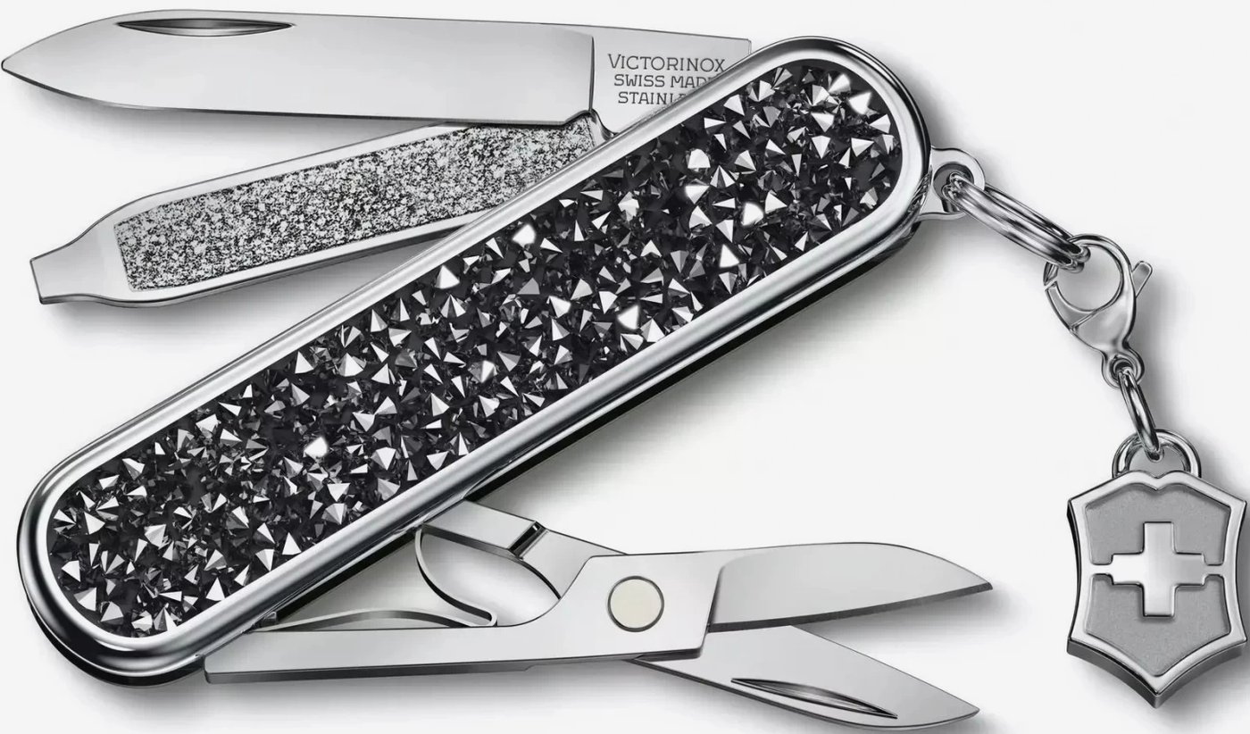 

Мультитул Victorinox Classic Brilliant Crystal (черный/серебристый)
