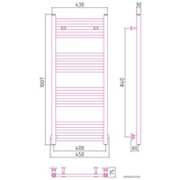 Полотенцесушитель Сунержа Модус 1000х400 020-0250-1040