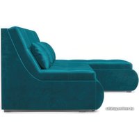 Угловой диван Мебель-АРС Дубай (бархат сине-зеленый Star Velvet 43 Black Green)