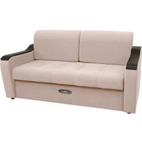 Диван Сириус Лидер-3 НПБ 185x110 (Eva 01 велюр белый)