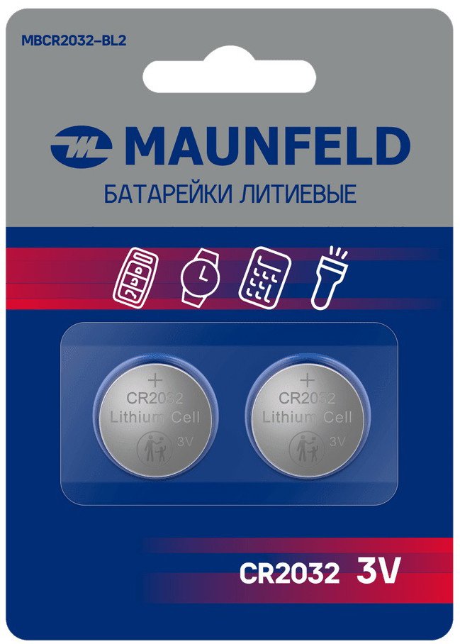 

Батарейка MAUNFELD Lithium CR2032 MBCR2032-BL2