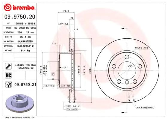 

Brembo 09975021