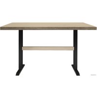 Кухонный стол Buro7 Двутавр 120 (классика, дуб беленый/черный)