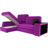 Угловой диван Лига диванов Брюссель 29389 (левый, микровельвет, фиолетовый)