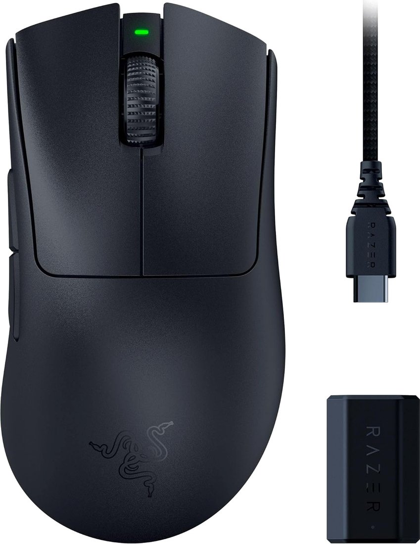 

Игровая мышь Razer Deathadder V3 Pro HyperPolling Wireless Dongle Bundle