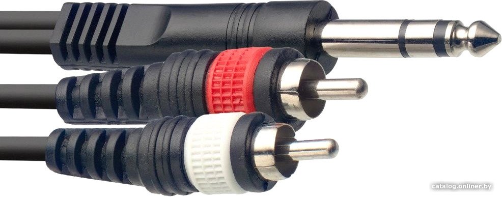 Кабель Stagg SYC3/PS2CM E 6.3 мм - 2xRCA (3 м, черный)