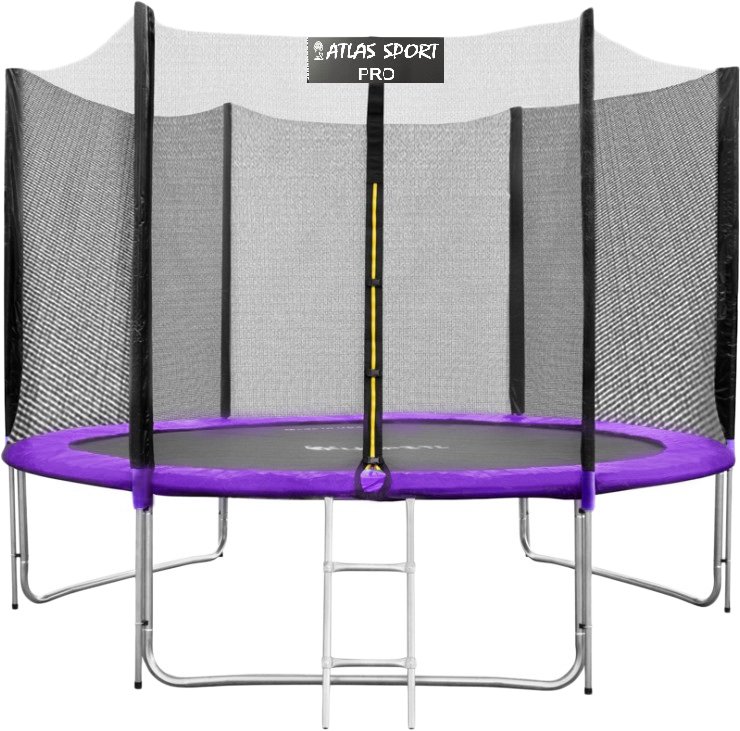

Батут Atlas Sport 252 см - 8ft Pro (с лестницей, внешняя сетка, сливовый)