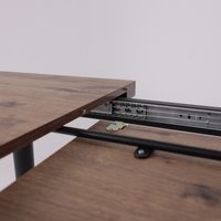 Кухонный стол Мамадома Borg radial-120 раздвижной 120-160х80 (дуб веллингтон/черный)