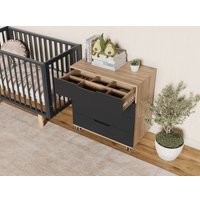 Детский комод Incanto Юг с органайзером 800/4 PK-0077/5/kЛ (дуб/графит)