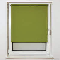 Рулонные шторы Brabix Лен 60x175 (зеленый)