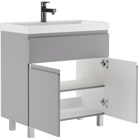  Домино Тумба под умывальник Unit 80 Graffo В1 (светло-серый матовый)