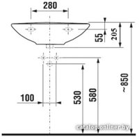 Умывальник Jika Zeta 55x44 (отв. под смеситель) [8.1039.1.000.104.1]