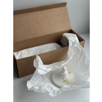 Декоративная шкатулка Gentle Art Декоративный набор из гипса бело-золотой (шкатулка+овальный поднос)