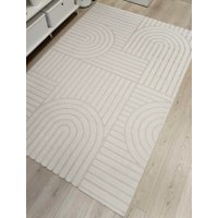 Ковер для жилой комнаты Radjab Carpet Сканди Сизаль Прямоугольник 10946A 12267RK (2.4x3.4, Krem/Krem)