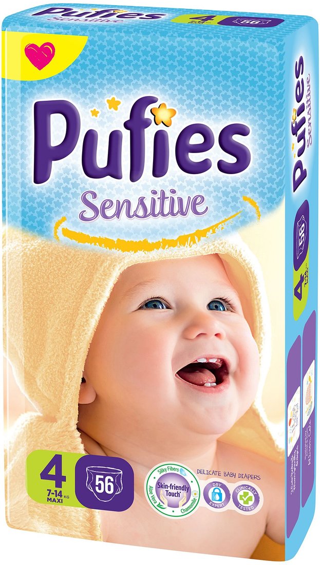 

Подгузники Pufies Sensitive Maxi 4 (56 шт)