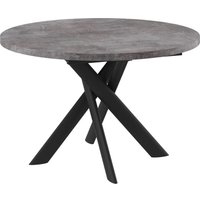 Кухонный стол Мамадома Ronaldo-120 раздвижной 120-160 (дымчатая керамика/черный)