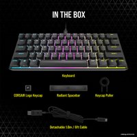 Клавиатура Corsair K65 RGB Mini (черный, Cherry MX Speed, нет кириллицы)