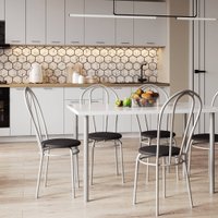 Стул Mio Tesoro Тюльпан (черный/металлик)