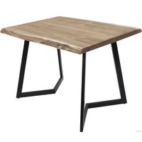 Кухонный стол Buro7 Уиллис 120 (с обзолом, дуб беленый/черный)