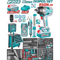 Гайковерт Total THPTCS83692 (с 2-мя АКБ, кейс, набор инструментов)