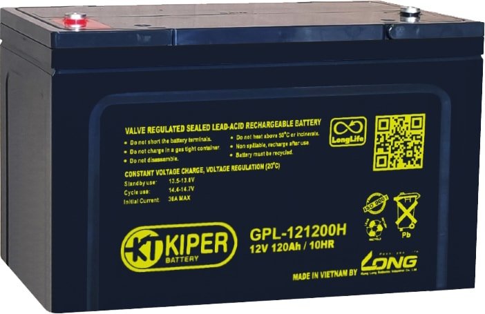 

Аккумулятор для ИБП Kiper GPL-121200H (12В/120 А·ч)