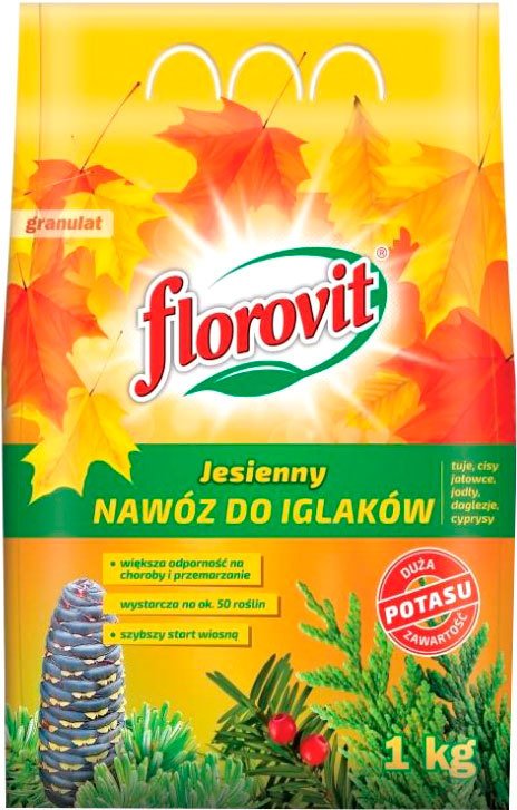 

Удобрение Florovit Для хвойных осенний гранулированное (1 кг, мешок)