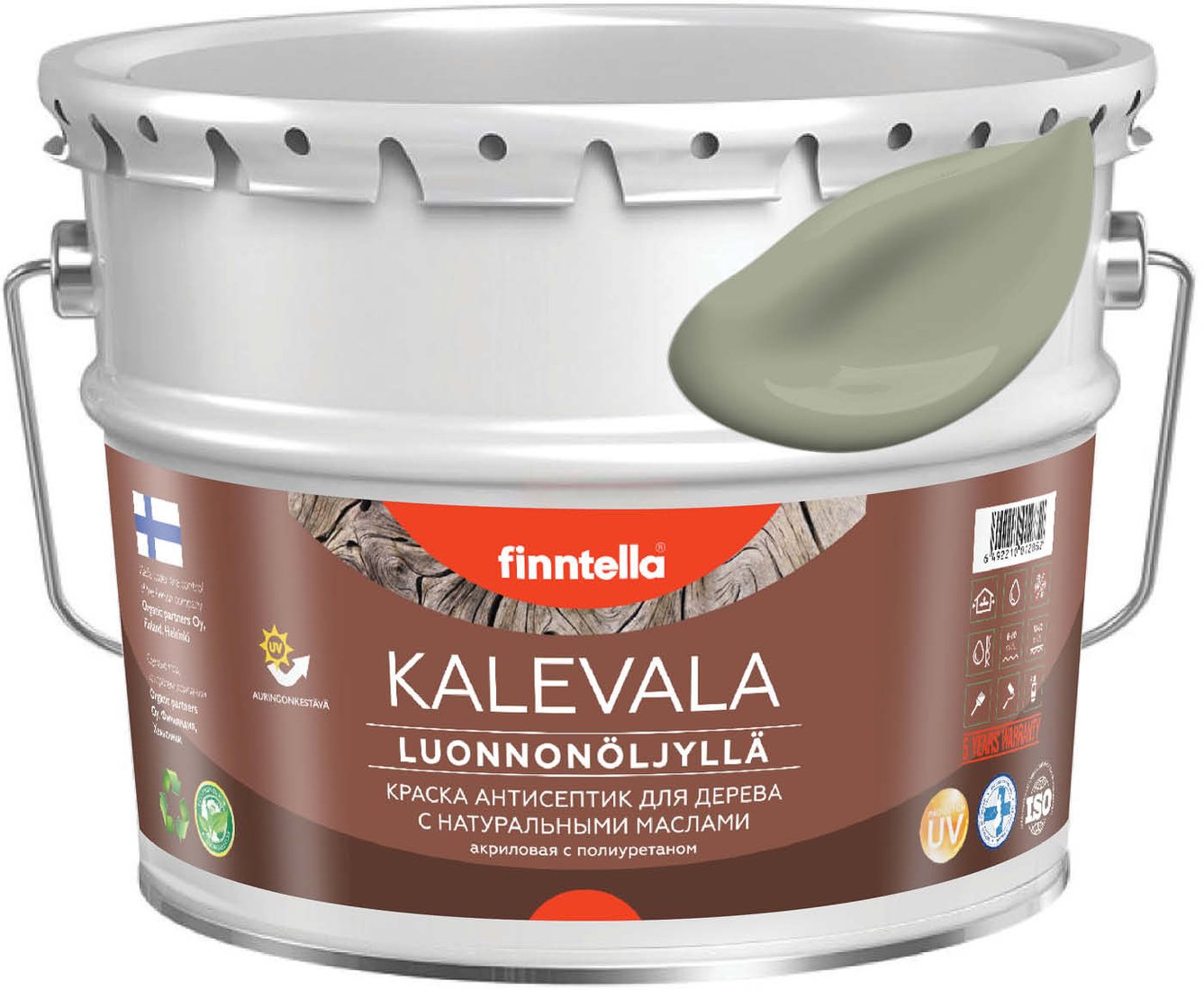 

Краска Finntella Kalevala Suojaa F-13-1-9-FL024 9 л (зеленый/серый)