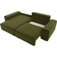 Угловой диван Лига диванов Лига-029 левый 121920L (микровельвет зеленый)