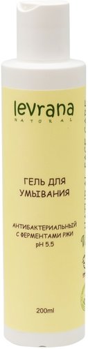  Levrana Гель для умывания Антибактериальный с ферментами ржи 200 мл