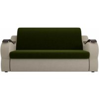 Диван Лига диванов Меркурий 100345 120 см (микровельвет, зеленый/бежевый)