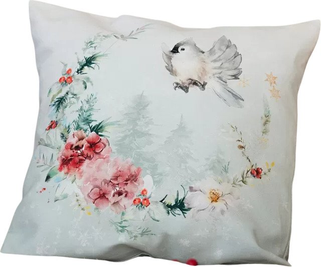 

Декоративная подушка Listelle Зимний букет венок на зеленом 813101/4