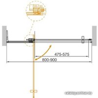 Душевая дверь Cezares Slider-B-1-100/110-C-Cr