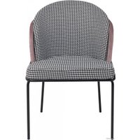 Стул AksHome Oswald (пыльная роза, велюр HLR-25/гусиная лапка/черный)