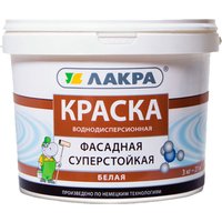 Краска Лакра Фасадная 3 кг (белый)