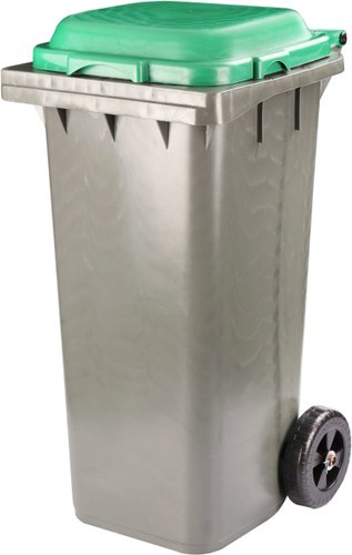 Контейнер для мусора Альтернатива М4603 120 л (серо-зеленый)
