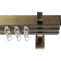 Карниз для штор Sundays Home Флэт Лайн Изи тройной (заглушка антик 3 м)