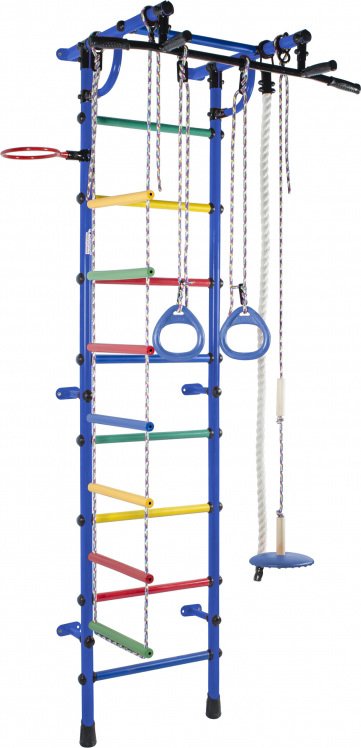 

Детский спортивный комплекс Формула здоровья Гамма пристенный (синий/радуга)