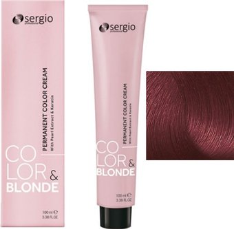 Крем-краска для волос Sergio Professional Color&Blonde 6.62 темно-русый пурпурный