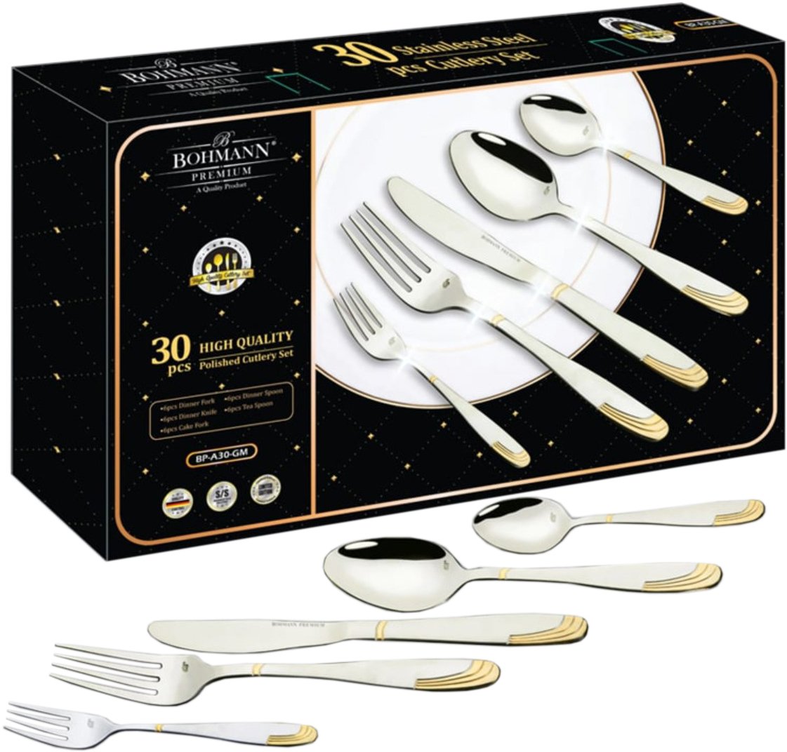 

Столовые приборы BOHMANN BP-A30-GM (30пр)