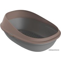 Туалет-лоток Kiri-Kiri с сеткой и бортиком (темно-серый/мокко) в Гомеле