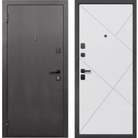 Металлическая дверь Guard 7см Серебро/белый матовый (96x205, левая)