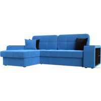 Угловой диван Лига диванов Брюссель левый 110649L (велюр голубой)