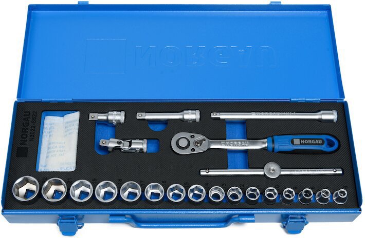 

Набор трещотка с головками Norgau N3022-S622 063693022 (22 предмета)