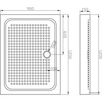 Душевой поддон Erlit ER 120 H 120x90