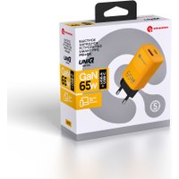 Сетевое зарядное Atomic UniQ G651 GAN 65W (желтый) в Солигорске