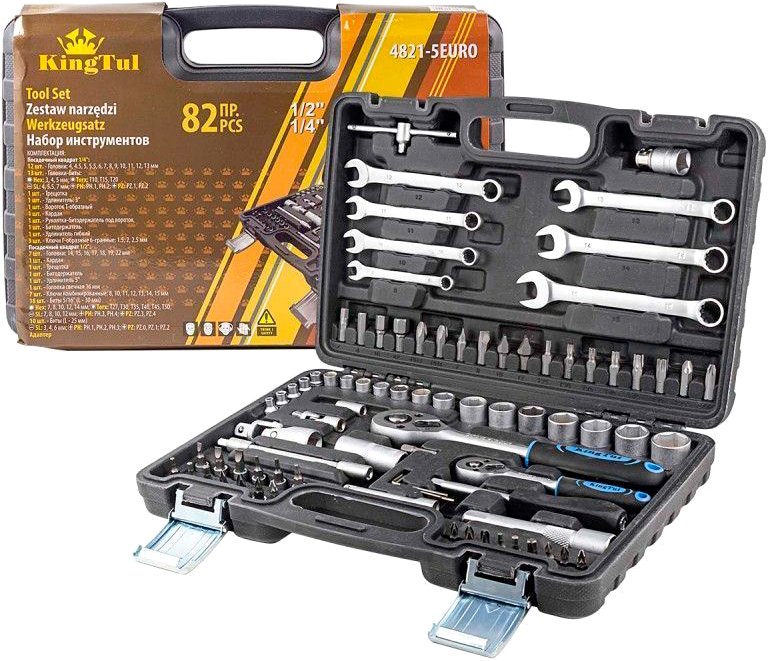 

Универсальный набор инструментов KingTul KT-4821-5EURO (82 предмета)