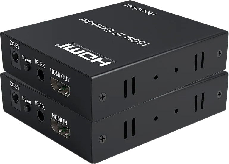 Усилитель сигнала USBTOP HDMI по витой паре RJ45 (LAN) до 150 метров, активный, FullHD 1080p (1 приемник, 1 передатчик)