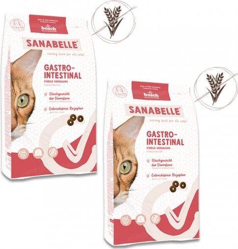 

Сухой корм для кошек Bosch Sanabelle Gastrointestinal 0.4 кг+0.4 кг